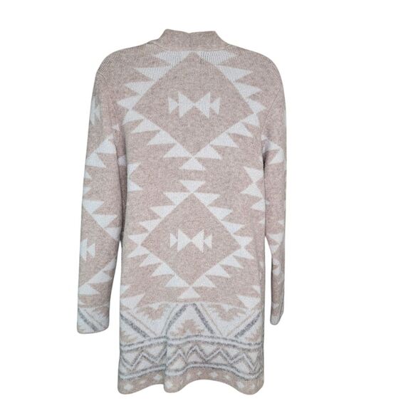 Frye Southwest Print Open Front Cardigan Sweater Medium - Picture 2 of 5